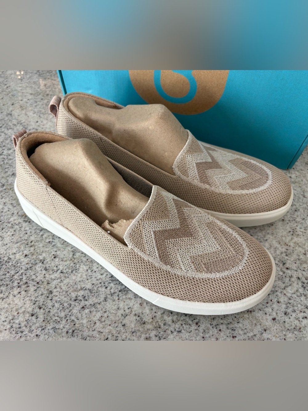 Bzees Women’s Slip-On Knit Loafers - Taupe
